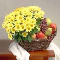 Ziedu kompozīcija: Krizantēmas dārzā. Piegāde Rīgā